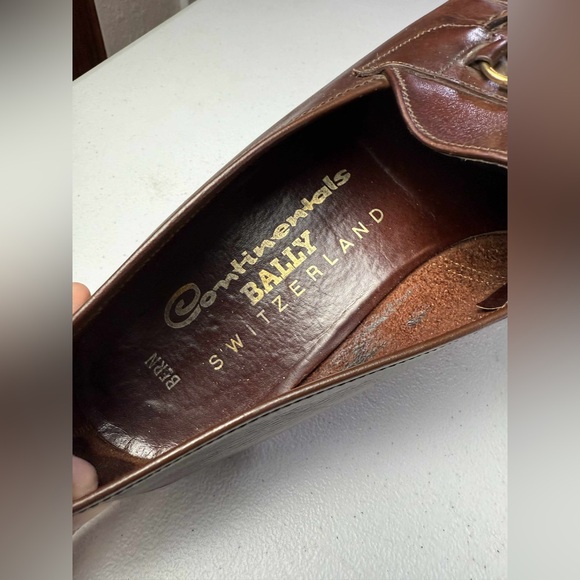 BALLY SUISSE CLUB BURGANDY OR WINE COLOR SHOES LOAFER STYLE Sz 7 M - Picture 2 of 14